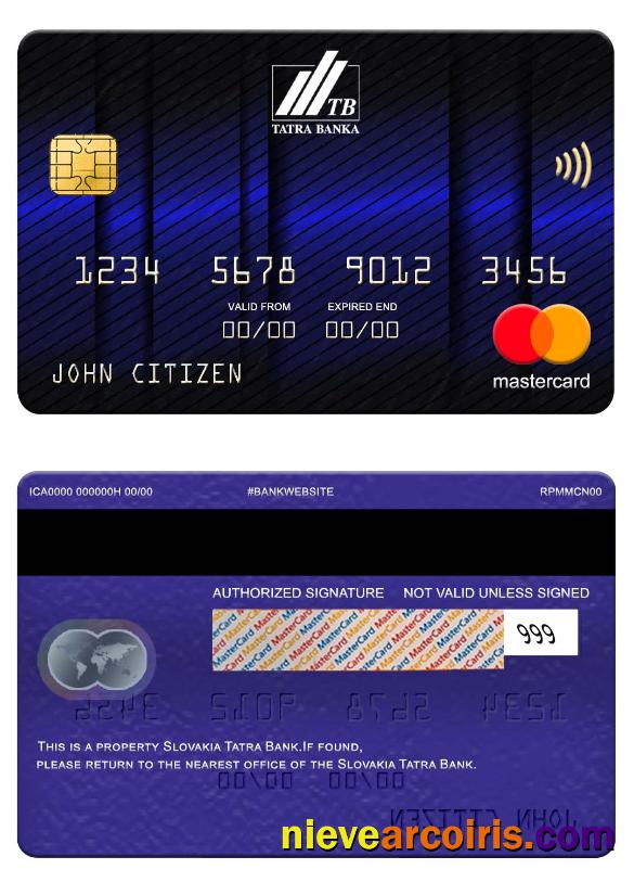 Slovakia Tatra Bank mastercard